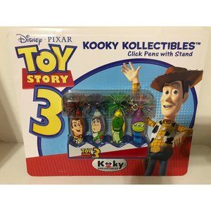 RARE DISNEY PIXAR 2010 Toy Story Kooky Kollectibles Pen Set Woody Buzz Rex A15